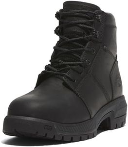 Timberland PRO men's Montauk 6 Inch Steel Safety Toe Industrial Work Boot, Jet Black, 10.5