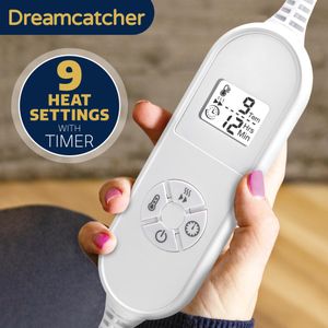 Dreamcatcher Heated Throw Blanket – Grey Electric Fleece