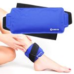 WORLD-BIO Reusable Gel Cold & Hot Packs, Flexible Ice Packs for Injuries Recovery, Joint Pain Relief for Knee, Foot, Head, Elbow, Ankle, Adjustable Wrap for Surgery, Muscle Pain, Swelling, Bruise