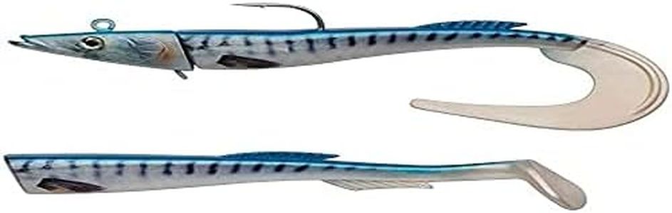 Berkley PowerBait Power Sandeel - Saltwater Soft Bait Fishing Lure for Bass, Pollack, Cod, Ling and Wrasse - Paddle Tail & Curl Tail Supplied, 40g | 15cm, Snow White