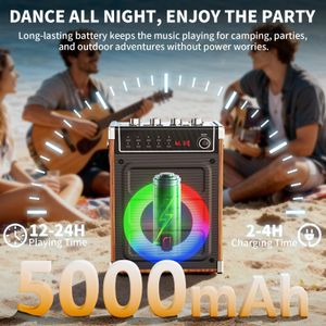 JYX Karaoke Machine – Portable Wooden Speaker with Microphone