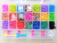 eS³kube Rainbow Rubber Bands Kit With 4200 Loom Bands With Case For Diy Crafting, Bracelet Making, Kit Gifts For Girls & Boys, Multicolor