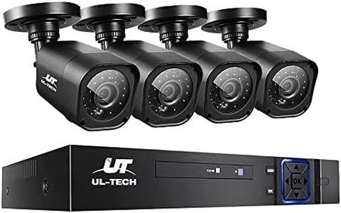 UL-TECH 4pcs Bullet Camera, 1080p HD 4C IP Camera Security System with 20m Night Vision,Powerful 5-in-1 DVR, IP66 All-Weather Design, Easy Remote View, Motion Detection, Email Alarm