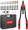 WETOLS 16" Rivet Nut Tool, Professional Rivet Nut Tool Kit with 11 Metric & Inch Mandrels M3 M4 M5 M6 M8 M10 M12, 10-24, 1/4-20, 5/16-18, 3/8-16, 110pcs Rivnuts and Blow Carry Case - WE-889