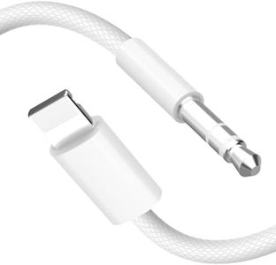Câble Audio Auxiliaire Voiture pour iPhone, Auxiliaire Voiture Jack 3,5mm Stéréo Mâle Aux Audio Câble Compatible avec iPhone 14/13/12 Pro/XS/XR pour Maison/Autoradio
