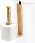 IMPRESA Bamboo Over Tank Toilet Paper Holder Holds 2 Jumbo Rolls to Increase Bathroom Storage - Bamboo Wood Over The Tank Tissue Holder Accents Any Bathroom Décor