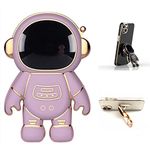 Cute Phone Stand Holder Astronaut Foldable Cell Phone Kickstand for Desk,Creative Phone Ring Compatible All Phones and Tablets for Girls Women,Adjustable Retro Tablet Phone Stand