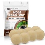 Dsdgkmk Mole Repellent for Lawns, Vole Repellent, Outdoor Lawn Mole Control, Gopher Repellent, Get Rid of Mole, Groundhog Repellent,Powerful and Natural Mole Repellent -8P, Brown