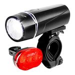 BV Bike Lights, Super Bright with 5 LED Bike Headlight and 3 LED Rear, Bike Lights for Night Riding with Quick-Release, Waterproof Bicycle Light Set, Bike Accessories, Bicycle Accessories, Flashlight