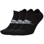 Nike Cotton Men's Everyday Essential Ns No Show Socks (Black, 27-30 Cm) -3 Pair