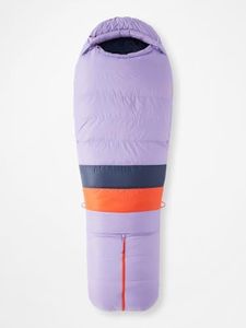 Marmot Women's Teton 15° Sleeping Bag, 650 Fill Down for Camping & Backpacking, Regular, Paisley Purple/Arctic Navy