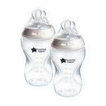 Tommee Tippee Closer to Nature Clear Baby Bottles, 340 ml, 2 Count