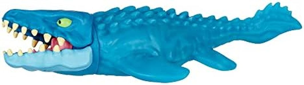 Heroes of Goo Jit Zu Jurassic World Hero Pack, Mosasaurus, 4.5" Long - Stretchy, Squishy Dinosaur Figure with Chomp Attack Action and Unique goo Filling.