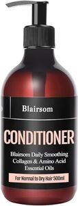 Blairsom Smoothing Hair Growth Conditioner Essential Oils Safe and Deeply Scalp Treatment,Superior Marine Collagen Hydrate and Moisturize Dry Damaged Hair Restore Curls and Increase Volume and Shine/500ml…