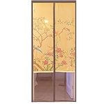 Magnet Screen for Doorway, Mosquito Door Net Magnetic, Fits Doors Up to 31 x 86 Inch, Brown, The Pattern Is Parrot on the Branch