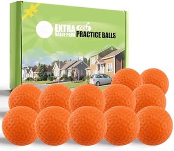 FINGER TEN Golf Practice Balls More Weight Real Ball Travel Value 12/24 Pack, 1/3 Distance of Regulation Golf Ball for Backyard Garden School, Ture Flight Feel Indoor Outdoor Use (Orange, 24 Pack)