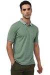 Peter England Men's Regular Fit T-Shirt (PEKPORGP535976_Green 2