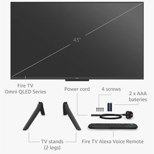 Amazon Fire TV 43" 4K QLED Smart TV – Ultra HD HDR Display