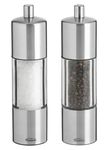 Trudeau Adagio Pepper Mill & Salt Mill Set Stainless Steel 7.5-Inch