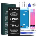 LCLEBM (7500mAh) Battery for iPhone 7 Plus, 2024 New Upgraded High Capacity Replacement Battery for iPhone 7 Plus A1661/A1784/A1785 With Professional Repair Tools Kits