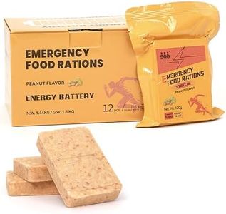 Emergency Food Supply - Peanut Hardtack, Mre Meals Military 2025, Emergency Meals Survival Bars, Camping Hiking Survival Food High Calorie Bars, 12 Count, Long Shelf Life