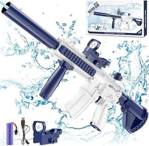 62cm High-Pressure Electric Water Gun - Automatic & Battery Powered Water Blaster - 180CC Large Water Storage Clips - Continuous Shooting Action Water Pistol- Ideal Pool Toy for Summer Water Fun