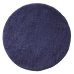 mDesign Soft Microfiber Polyester Non-Slip Round Spa Mat/Runner, Plush Water Absorbent Accent Rug for Bathroom Vanity, Bathtub/Shower, Machine Washable - 24" Diameter - Navy Blue