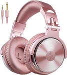 OneOdio Adapter-Free Closed Back Over-Ear DJ Stereo Monitor Headphones, Professional Studio Monitor & Mixing, Telescopic Arms with Scale, Newest 50mm Neodymium Drivers- Glossy Finsh Pink