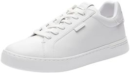 COACH Men's Non Tech Athletic Lowline Low Top Sneaker In Leather, Color Optical White, Size 8.5