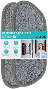 2P Water Drip Tray Catcher for Refrigerator,Fridge Water Drip Tray Guard Pads,Refrigerator Water Tray Splash Catcher Absorbent Pads Mat Cover for Water Dispenser Pan&Ice Maker-Semi-Drak Grey,Big