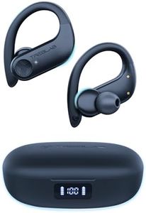 TREBLAB X3 Pro - Workout True Wireless Earbuds, Comfortable Earhooks, Bluetooth 5.3, Punchy Bass, Noise Isolation, 145H Playtime, IPX5 Waterproof, Sweatproof, 2 Mics for Calls, Sport Bluetooth Earbuds