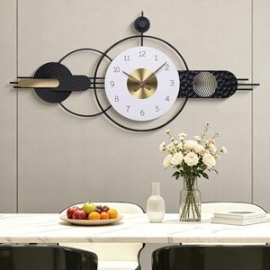 Anmotpe Oversized Large Modern Wall Clocks Iron Wall Clock Nordic Style Big Clocks Battery Operated for Living Room Office Bedroom kitchen-42 x 18.7 inch