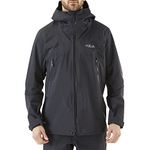 Rab Men's Kangri GTX Waterproof Breathable Gore-tex Jacket for Hiking, Trekking, & Mountaineering - Black - Medium