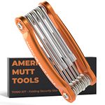 AMERICAN MUTT TOOLS Tamper Proof Torx Set – Security Torx Set, Star Tool with Hole in Middle | Tamper Proof Allen Wrench Set, Security Hex Key Set, Folding Torx Key Set, Star Wrench Set, Star Keys