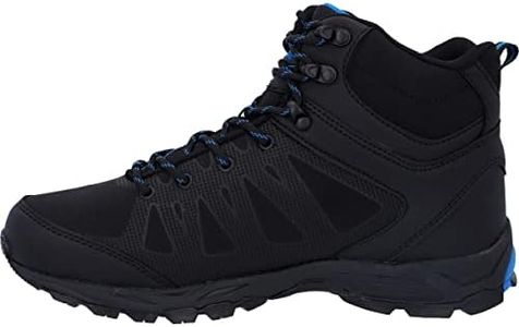 Hi-Tec Raven Mid WP, Stivali da Escursionismo Alti Uomo, Nero (Black/Blue 21), 45 EU