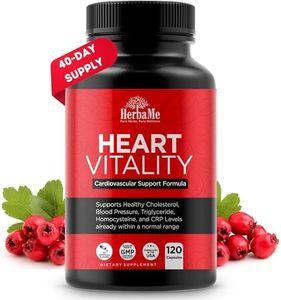 HerbaMe Heart Support Supplement, 120 Capsules, Fortify Cardiovascular Health, Promotes Healthy Cholesterol, Blood Pressure, Triglyceride, Homocysteine & CRP Levels, Natural Artery Cleanse & Protect