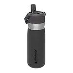 Stanley IceFlow Stainless Steel Water Bottle with Straw 0.65L - Keeps Cold For 12+ Hours - Leakproof Insulated Water Bottles - BPA-Free Thermos Flask - Dishwasher Safe - Charcoal