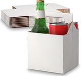 MT Products White 4 Bottle Holder 12 oz. - Corrugated Bottle Carrier for Transport (Pack of 200) - Made in the USA