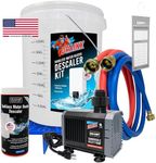 DrainX Tankless Water Heater Flushing Kit with Pump, Hoses, Descaling Powder, and Measuring Bucket, Complete Maintenance Solution