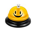 Call Service Bell Stainless Steel Desk Bell Chrome Game Bell Front Desk Bell Call Bells Kitchen Bell Reception Call Bells for Schools, Dinner, Hotel