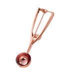 ZYHUI Gold Ice Cream Scoop Stainless Steel Cookie Scoops for Baking Melon Baller with Trigger 3 Sizes (Rose Gold, M)