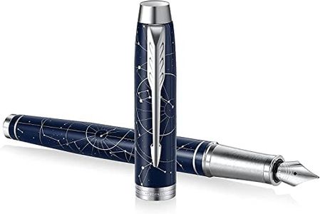 PARKER IM Fountain Pen"Midnight Astral", Chrome trims, fine Nib - Giftbox