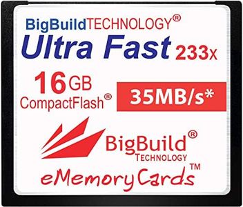 eMemoryCards 16GB Ultra Fast 35MB/s CompactFlash Memory Card Compatible with Canon 10D/20D/30D/40D/50D/1D/1Ds/5D/5Ds/7D Mark I/II/III/IV, Nikon D, Olympus E, Sony Alpha, Leica S Cameras