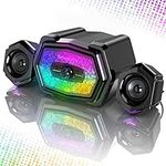 Smalody PC Speakers with Subwoofer, USB-Powered Mini 2.1 PC Stereo Multimedia Speaker System with RGB Gaming LED Light up for Desktop Computer Laptop Monitor, Tablets, Music Player