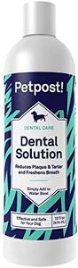 Petpost | Dental Solution for Dogs - Water Additive That Eliminates Bad Breath - Dirt, Gunk, and Tooth Buildup Gone - Natural Tooth Cleaning Solution 474 ml