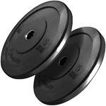 BodyRip 2" Olympic Bumper Weight Plates | Bench Press, Squats, Pullover, Biceps Curl, Row, Shrug | Pair 5kg