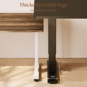 FLEXISPOT Electric Standing Desk – Height Adjustable, 100x60cm, White Frame & Maple Top