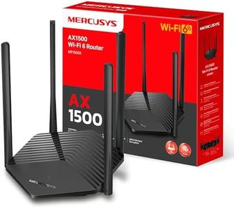 MERCUSYS MR1500X - Router Wi-Fi 6 de Doble Banda AX1500, Velocidad 1.5 Gbps,Ahorro de Energia, Beamforming, WPA3, Installacion Facil,MU-MIMO