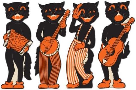 Beistle 4-Pack Scat Cat Band Cutouts, 17-Inch