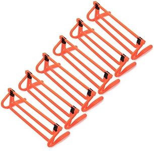 6-Pack of Agility Hurdles with Adjustable Height Extenders – Neon Orange Set & Carry Bag – Plyometric Fitness & Speed Training Equipment – Hurdle/Obstacles for Soccer, Football, Track & Field & More